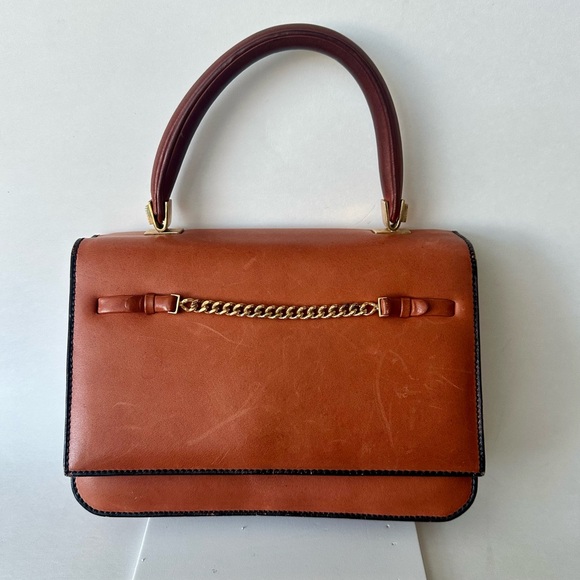 Loewe Handbags - 1950’s LOEWE Small Structured Soft Leather Authentic Vintage Handbag